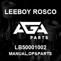 LB50001002 Leeboy Rosco MANUAL,OP&PARTS | AGA Parts