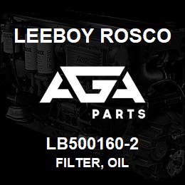 LB500160-2 Leeboy Rosco FILTER, OIL | AGA Parts