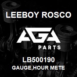 LB500190 Leeboy Rosco GAUGE,HOUR METE | AGA Parts