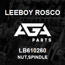 LB610260 Leeboy Rosco NUT,SPINDLE | AGA Parts