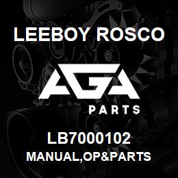 LB7000102 Leeboy Rosco MANUAL,OP&PARTS | AGA Parts