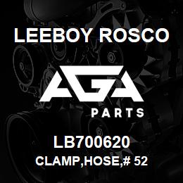 LB700620 Leeboy Rosco CLAMP,HOSE,# 52 | AGA Parts