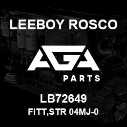 LB72649 Leeboy Rosco FITT,STR 04MJ-0 | AGA Parts