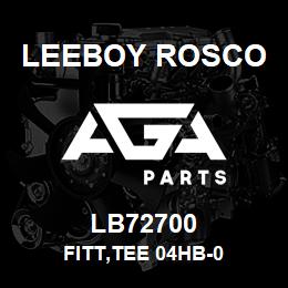 LB72700 Leeboy Rosco FITT,TEE 04HB-0 | AGA Parts