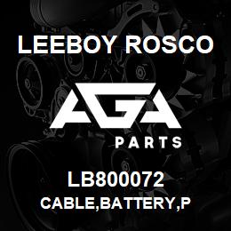 LB800072 Leeboy Rosco CABLE,BATTERY,P | AGA Parts