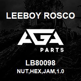 LB80098 Leeboy Rosco NUT,HEX,JAM,1.0 | AGA Parts