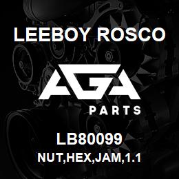 LB80099 Leeboy Rosco NUT,HEX,JAM,1.1 | AGA Parts