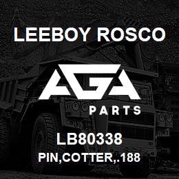 LB80338 Leeboy Rosco PIN,COTTER,.188 | AGA Parts