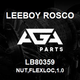 LB80359 Leeboy Rosco NUT,FLEXLOC,1.0 | AGA Parts