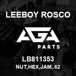 LB811353 Leeboy Rosco NUT,HEX,JAM,.62 | AGA Parts