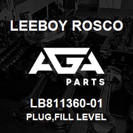 LB811360-01 Leeboy Rosco PLUG,FILL LEVEL | AGA Parts