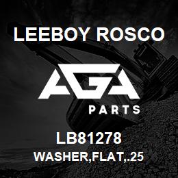 LB81278 Leeboy Rosco WASHER,FLAT,.25 | AGA Parts