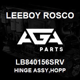 LB840156SRV Leeboy Rosco HINGE ASSY,HOPP | AGA Parts