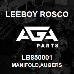 LB850001 Leeboy Rosco MANIFOLD,AUGERS | AGA Parts