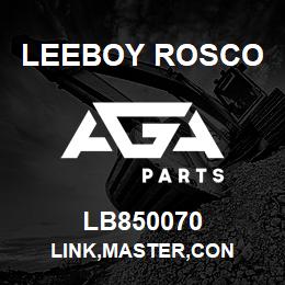 LB850070 Leeboy Rosco LINK,MASTER,CON | AGA Parts