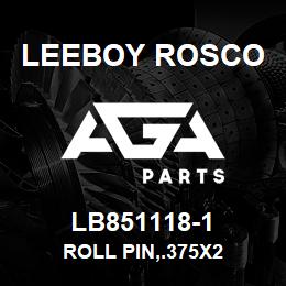 LB851118-1 Leeboy Rosco ROLL PIN,.375X2 | AGA Parts