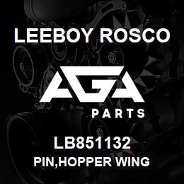 LB851132 Leeboy Rosco PIN,HOPPER WING | AGA Parts