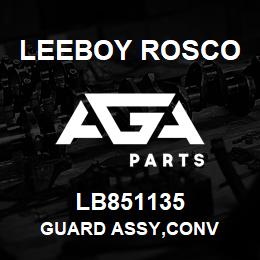 LB851135 Leeboy Rosco GUARD ASSY,CONV | AGA Parts