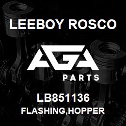 LB851136 Leeboy Rosco FLASHING,HOPPER | AGA Parts