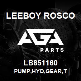 LB851160 Leeboy Rosco PUMP,HYD,GEAR,T | AGA Parts