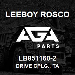 LB851160-2 Leeboy Rosco DRIVE CPLG., TA | AGA Parts