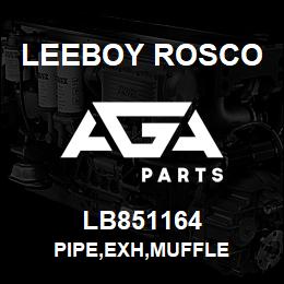 LB851164 Leeboy Rosco PIPE,EXH,MUFFLE | AGA Parts