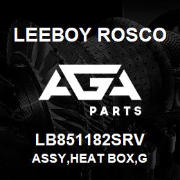 LB851182SRV Leeboy Rosco ASSY,HEAT BOX,G | AGA Parts