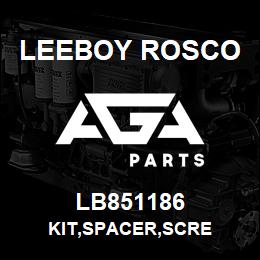 LB851186 Leeboy Rosco KIT,SPACER,SCRE | AGA Parts