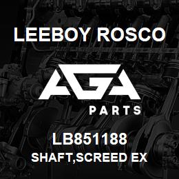 LB851188 Leeboy Rosco SHAFT,SCREED EX | AGA Parts