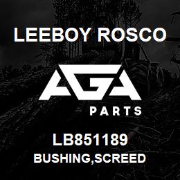 LB851189 Leeboy Rosco BUSHING,SCREED | AGA Parts