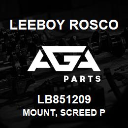 LB851209 Leeboy Rosco MOUNT, SCREED P | AGA Parts