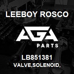 LB851381 Leeboy Rosco VALVE,SOLENOID, | AGA Parts