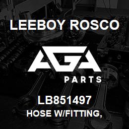 LB851497 Leeboy Rosco HOSE W/FITTING, | AGA Parts