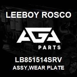 LB851514SRV Leeboy Rosco ASSY,WEAR PLATE | AGA Parts