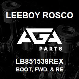 LB851538REX Leeboy Rosco BOOT, FWD. & RE | AGA Parts