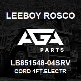 LB851548-04SRV Leeboy Rosco CORD 4FT.ELECTR | AGA Parts