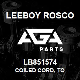 LB851574 Leeboy Rosco COILED CORD, TO | AGA Parts