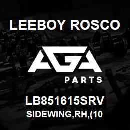 LB851615SRV Leeboy Rosco SIDEWING,RH,(10 | AGA Parts