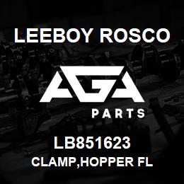 LB851623 Leeboy Rosco CLAMP,HOPPER FL | AGA Parts