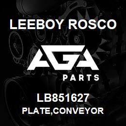 LB851627 Leeboy Rosco PLATE,CONVEYOR | AGA Parts