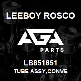 LB851651 Leeboy Rosco TUBE ASSY,CONVE | AGA Parts