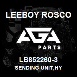 LB852260-3 Leeboy Rosco SENDING UNIT,HY | AGA Parts