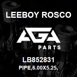 LB852831 Leeboy Rosco PIPE,6.00X5.25, | AGA Parts