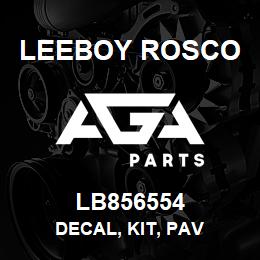 LB856554 Leeboy Rosco DECAL, KIT, PAV | AGA Parts