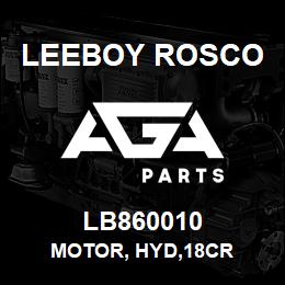 LB860010 Leeboy Rosco MOTOR, HYD,18CR | AGA Parts