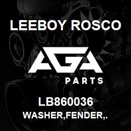 LB860036 Leeboy Rosco WASHER,FENDER,. | AGA Parts