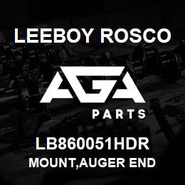 LB860051HDR Leeboy Rosco MOUNT,AUGER END | AGA Parts