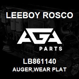 LB861140 Leeboy Rosco AUGER,WEAR PLAT | AGA Parts