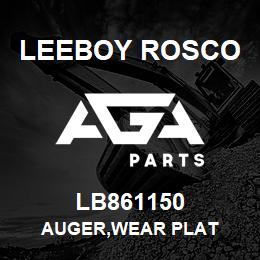 LB861150 Leeboy Rosco AUGER,WEAR PLAT | AGA Parts