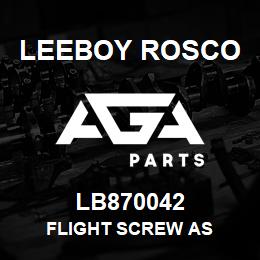 LB870042 Leeboy Rosco FLIGHT SCREW AS | AGA Parts